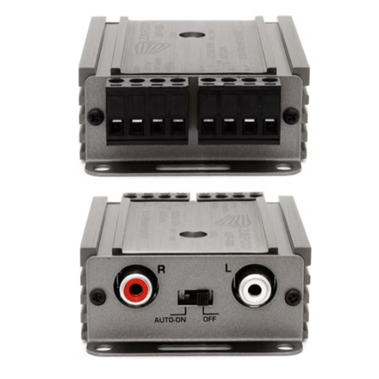 ZAPCO ASP-OEB 2-kanałowy adapter OEM poziomu głośnikowego do sygnału przedwzmacniacza 2-kanałowy adapter OEM, wyjście Pre-Out 9,5V